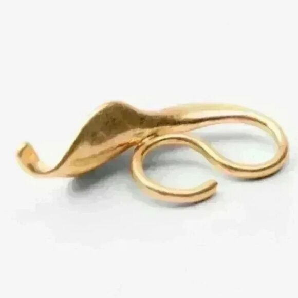 New ZARA Maxi Leaf Ring In Gold - Picture 4 of 10